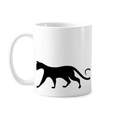 Imagem de Caneca encantadora de gato preto desenho animal caneca cerâmica café porcelana louça