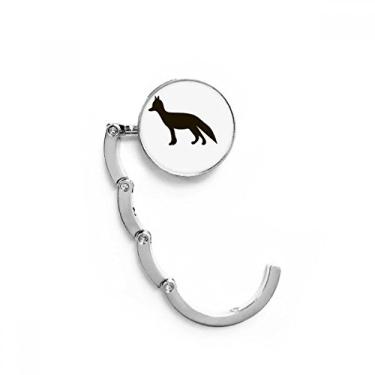 Imagem de Gancho de mesa de raposa preta fofo com fecho decorativo e gancho dobrável