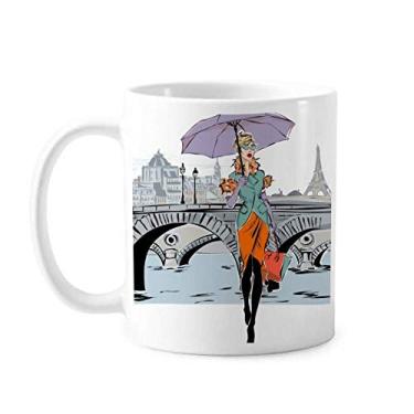 Imagem de Caneca Lady River Bridge France Mark cerâmica café porcelana caneca louça
