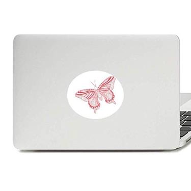Imagem de Adesivo de vinil rosa de pipa de borboleta para laptop gráfico decalque para notebook
