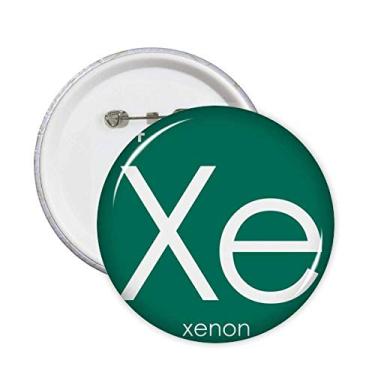 Imagem de Tabela de Período Elementos Químicos Gás Raro Xenon Xe Pinos Emblema Emblema Acessório Decoração 5 peças