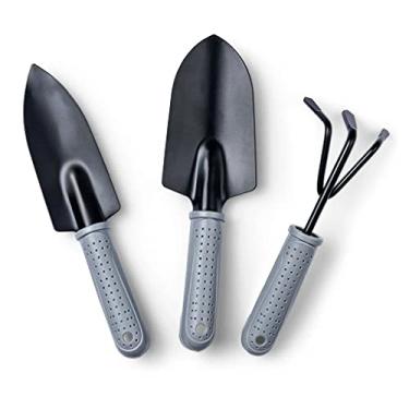 Imagem de Kit de Ferramentas para Jardinagem Pazinha e Ancinho - 3 Peças