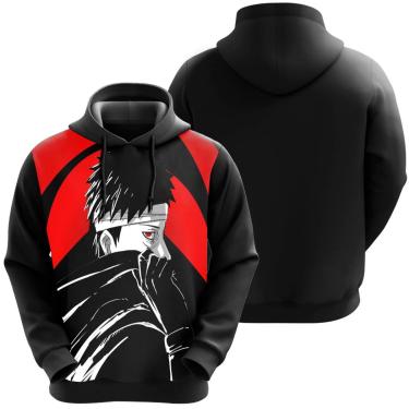 Imagem de Blusa De Moletom Tobi Obito Akatsuki Nuvem Narutoo Anime-Unissex