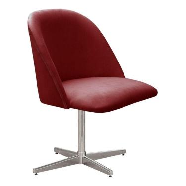 Imagem de Poltrona Gaia Cadeira Decorativa Giratória Pé Metal