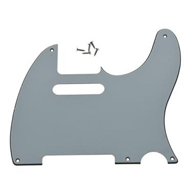 Imagem de KAISH Placa de raspar guitarra vintage Tele 5 furos serve nos EUA/Mexican Fender Telecaster branco 3 camadas