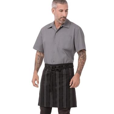 Imagem de Chef Works Avental unissex Presidio Half Bistrô, Preto, cinza, One Size
