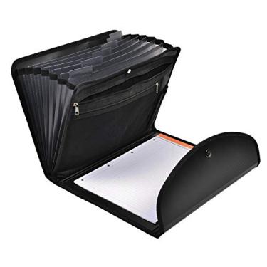 Imagem de Exacompta - Ref 55834E - Exativo - Pasta de conferência - 25,5 x 33 cm de tamanho, adequado para documentos A4, 13 abas personalizáveis, bloco de escrita fornecido - Preto