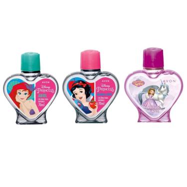 Imagem de Perfume Avon Para Meninas Fragrâncias Suaves e Notas Delicadas Princesas Disney Ariel, Sofia e Branca de Neve