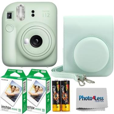 Imagem de Câmera instantânea Fujifilm Instax Mini 12, verde-menta, 2 pacotes com 20 impressões de filme instantâneo Fujifilm Instax Mini, capa, combo de acessórios
