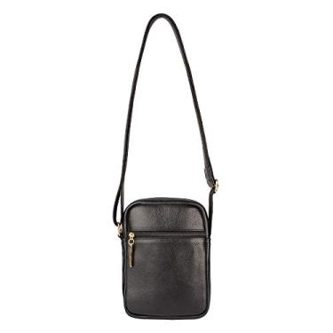 Imagem de Bolsa shoulder bag de couro liso Pietra - Preto