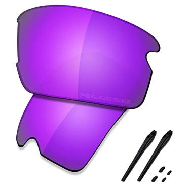 Imagem de SAUCER Lentes de reposição premium e kits de borracha para óculos de sol Oakley Flak 2.0 Asian Fit (AF) OO9271 High Defense - Violeta Roxo polarizado