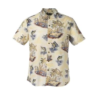 Imagem de Bimini Bay Outfitters LTD The Weekender Series Camisa de pesca de botão de manga curta, Cruizin, M