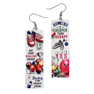 Imagem de Brincos de vôlei femininos - Joias de beisebol - Brincos de basquete - Joias de hóquei no gelo - Acessórios de futebol - Brincos de softbol para meninas - futebol, patinação no gelo, Medium, Madeira,