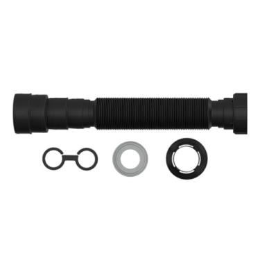 Imagem de Sifão Tubo Extensivo Universal Sanfonado Preto 70 Cm Blukit