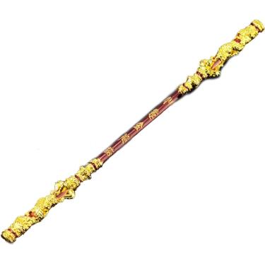 Imagem de Wukong Golden Cudgel, Bronzecloud Ruyi Staff, Wukong Weapon Figure Model Ruyi Jingu Bang para coleção de jogos, decoração de sala de mesa (ouro 1 30 cm com suporte de exibição)