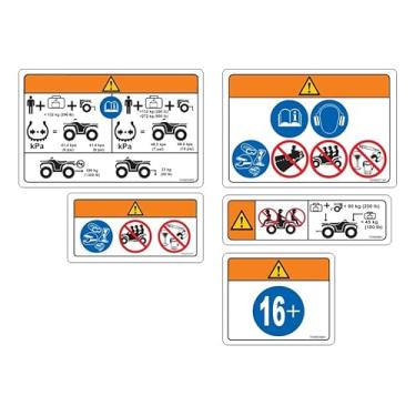 Imagem de Kit adesivos de advertência plastificados quadriciclo BRP Can Am Outlander