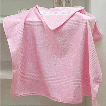 Imagem de Toalha banho infantil Dohler C/Capuz p/bordar Classic Rosa
