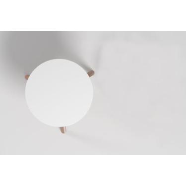 Imagem de Mesa Lateral Pés Palito Branca Enfeita Escritório Moderno - Colomi