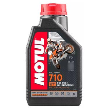 Imagem de Óleo Lubrificante Fluido Motor Motul 710 100% Sintético 2T Para Motos e Quadriciclos 1L