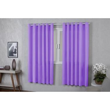 Imagem de Cortina Roma 2,20x1,70 Quarto Sala Escritorio Lilás - Imperial Moda Ca