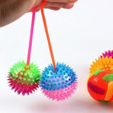 Imagem de Kit 2 Brinquedos Pet Bolinha Interativa Som Luz De Led Pisca - Bacon B
