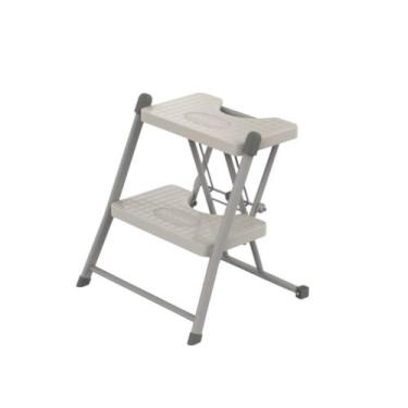 Imagem de Escada Alcance 2 Degraus Dobrável 120 kg Cinza Anodilar