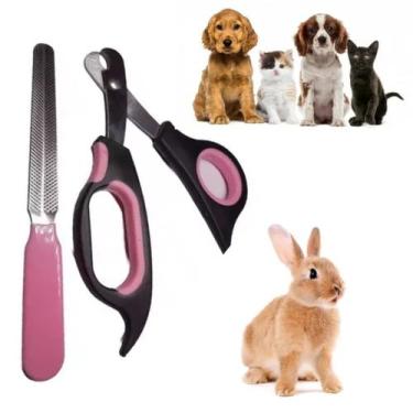 Imagem de Cortador de Unha com Lixa P/ Cachorros Gatos Coelhos e Aves - Maylon P
