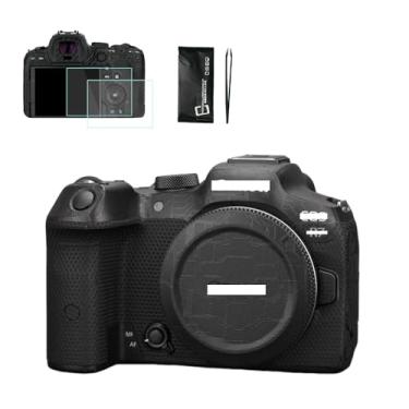Imagem de DBZZ Película protetora do corpo da câmera para Canon R7, adesivo antiarranhões para câmera inclui 2 peças de protetor de tela R5 Mark II e ferramentas (Circuit black)