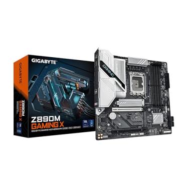 Imagem de GIGABYTE Z890M GAMING X - Placa-mãe Intel Z890 LGA1851 (Core Ultra Arrow Lake) - Micro ATX - 5.6E+3 MHz - 5 USB Ports - 1 HDMI - 1 Ethernet - 1 SATA - DDR5-32GB