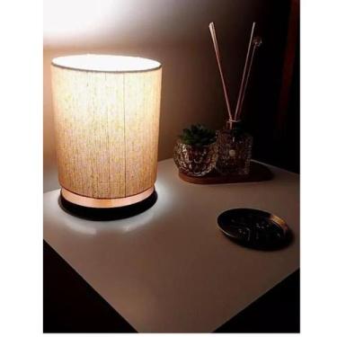 Imagem de abajur luminaria cabeceira decorativo minimalista para quarto sala esc