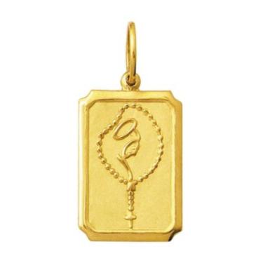 Imagem de Pingente Mini 0.9cm Quadrado Retangular Santos Ouro 18k ( 29 Santos ) 