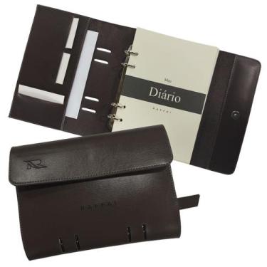 Imagem de Agenda Meu Diário 160-R Personalizado Raffai Couros, Café