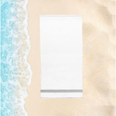Imagem de Toalha de Praia Grande Quasar 75x150cm Branco - Dugu