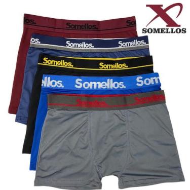Imagem de Kit C/ 5 Cuecas Box Masculina Microfibra Somellos, EXGG