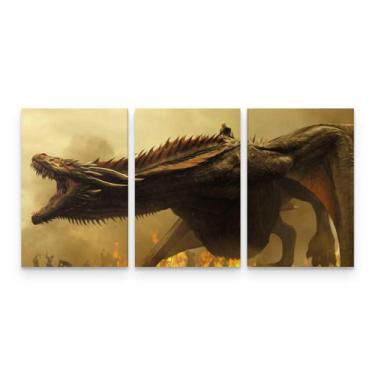Imagem de Quadro Game Of Thrones Dragão Daenerys Mosaico - Loja Wall Frame