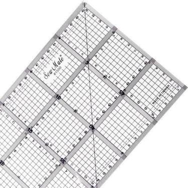 Imagem de Régua Corte 15x50cm Patchwork Cartonagem Scrapbook Sew Mate, PATCHWORK
