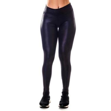 Imagem de Legging Suplex Cirrê Cintura Alta Preto Feminino Academia - Adora! Mod