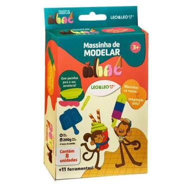 Imagem de Massa de Modelar Nhac com 8 Cores e 11 Ferramentas - Leo&Leo