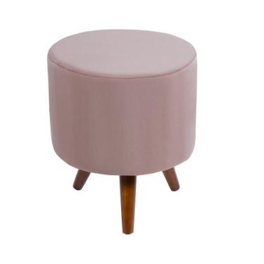 Imagem de Puf Redondo Rose Para Penteadeira Sala Quarto Decorativo - OUTLET SHOP