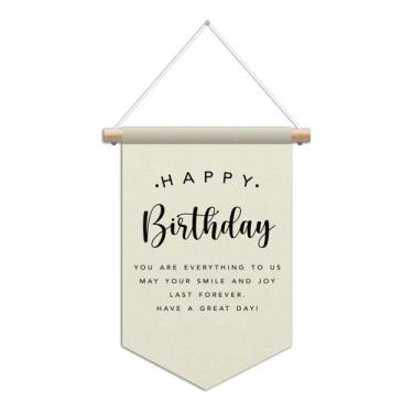 Imagem de Flâmula Decorativa Aniversário Ensaio Fotográfico MakingOf Frase Happy