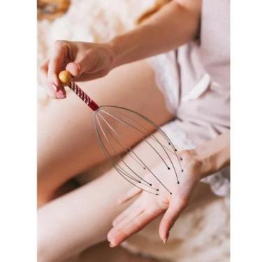 Imagem de Massageador De Cabeça 12 pontas Cafune Relaxante Anti Stress - Home Go