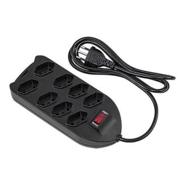 Imagem de Filtro linha protetor eletrônico intelbras 8 tomadas epe1008+pt