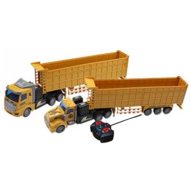 Imagem de Caminhão De Controle Remoto Caçamba A Bateria Brinquedo Infantil 4 Ano