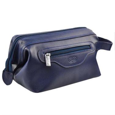 Imagem de Bolsa Necessaire VERONA em Couro Galvani, Azul