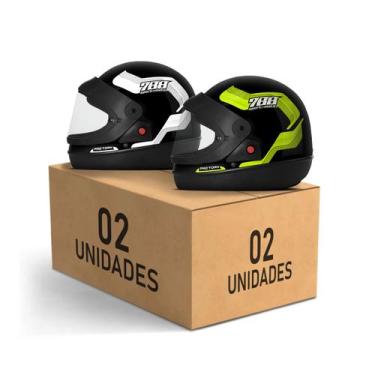 Imagem de Kit 2 Capacetes Sport Moto 788 Fechados Pro Tork Masculino Feminino Se