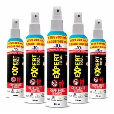 Imagem de Repelente Expert Total 10h Proteção 200ml Nutriex Kit 05 Und