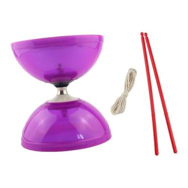 Imagem de Esquirla Diabolo Toy Brinquedo de malabarismo flexível com 2 palitos de Diabolo Conjunto de Diabolo chinês Brinquedo de habilidade para adultos Crianças Jardim, Tolet