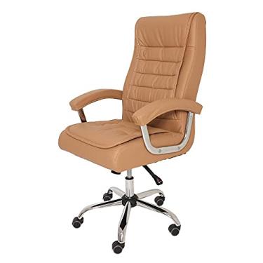 Imagem de Cadeira de Escritório Ergonômica Presidente Confortável Big com Molas Ensacadas Pillow Top Altura Ajustável Com Rodinhas Giratória Caramelo