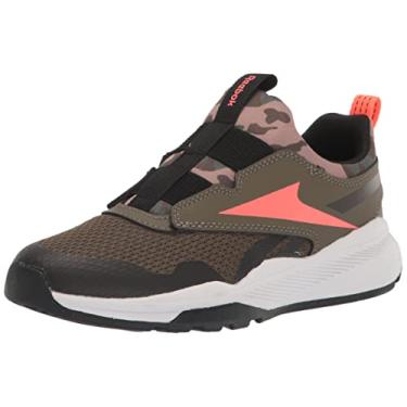 Imagem de Reebok Tênis de corrida unissex infantil Xt Sprinter, Verde militar/preto/laranja flare, 4 Little Kid