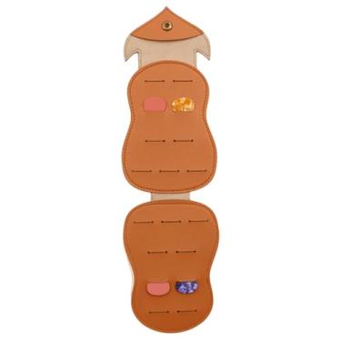 Imagem de Estojo para palheta de baixo, organizador de palheta para guitarra, Estojo de palheta de guitarra em formato de animal em couro PU com 18 slots, Saco portátil de armazenamento de picareta de guitarra,